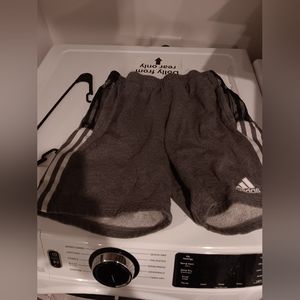 Gray Adidas gym shorts size m